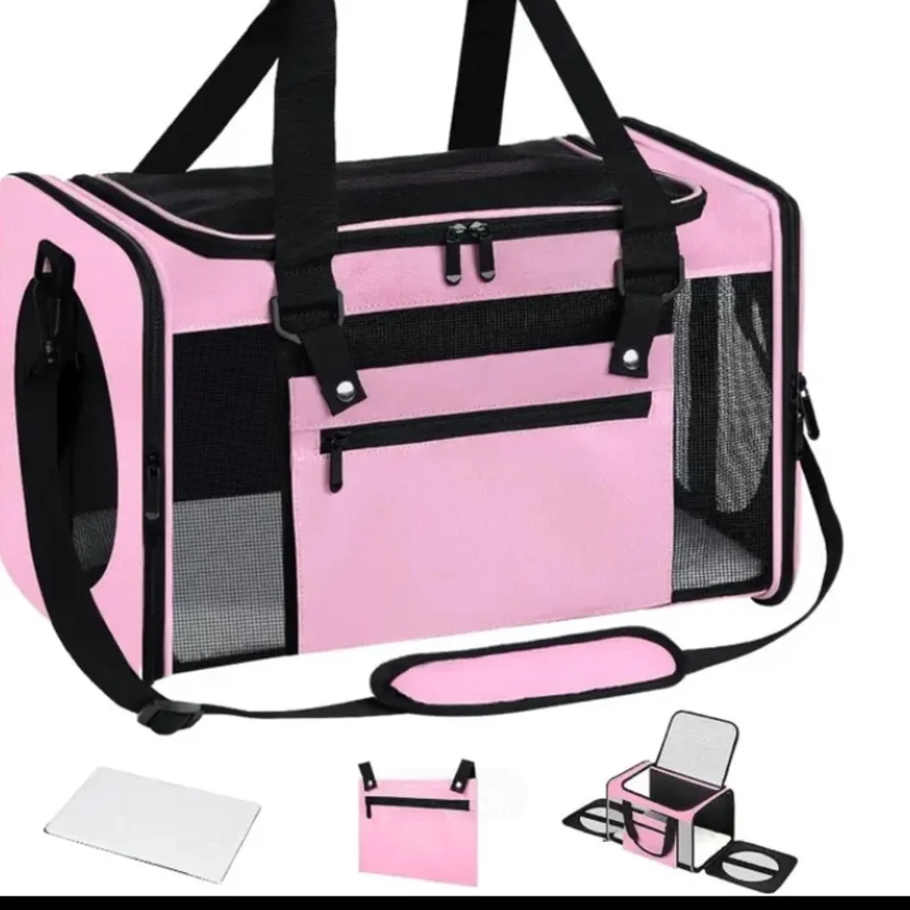 Pink and Black Pet Carrier